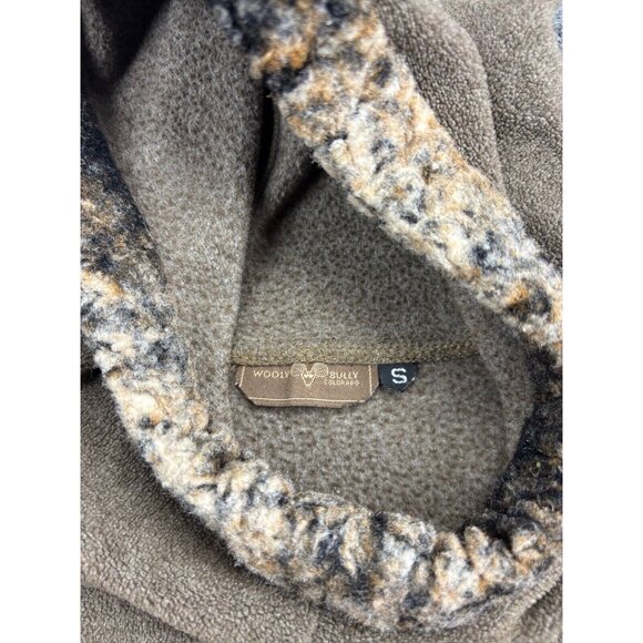 Wooly Bully Pullover Sweatshirt Women's Small Brown Fleece Hooded Pockets Hoodie - Picture 3 of 6